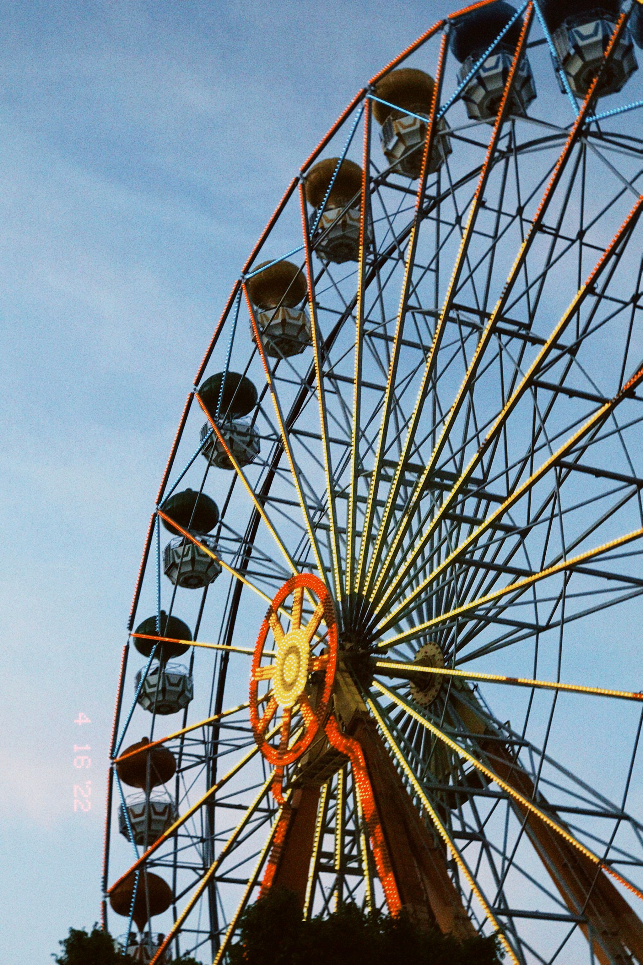 White and Red Ferris Wheel Under the Blue Sky · Free Stock Photo