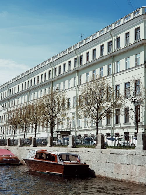 Boats in a Canal and a Building Facade 