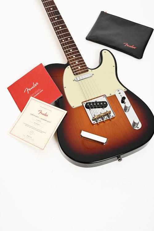 Free Fender Telecaster with a Certificate of Authenticity Stock Photo