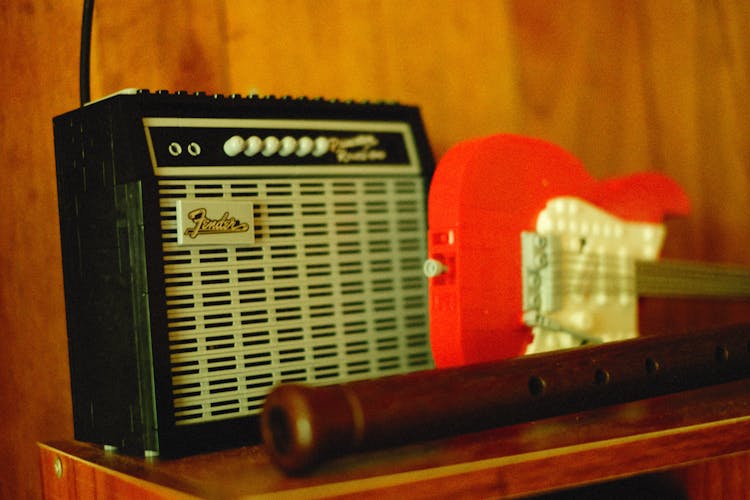 Vintage Amplifier On The Table