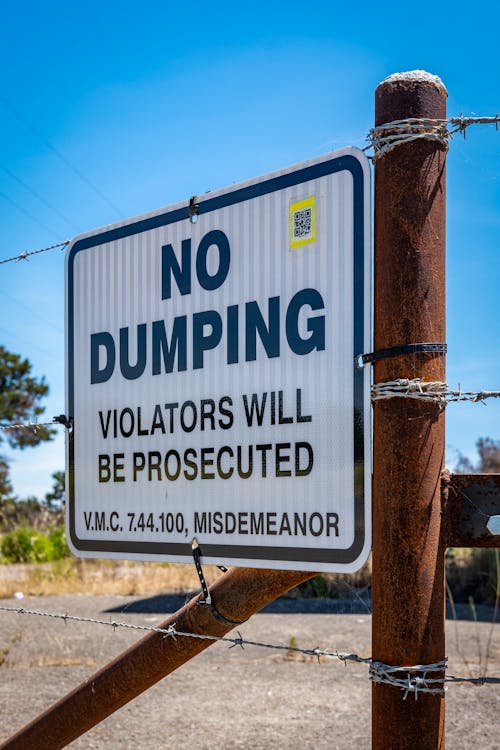 Warning Sign on the Fence