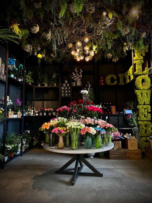 Interior of a Flower Shop 