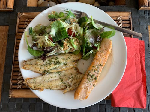 Free stock photo of dinner, fish, fried fish