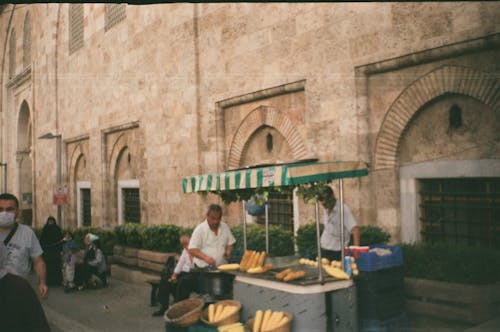 Street Foods Selling on Carts 