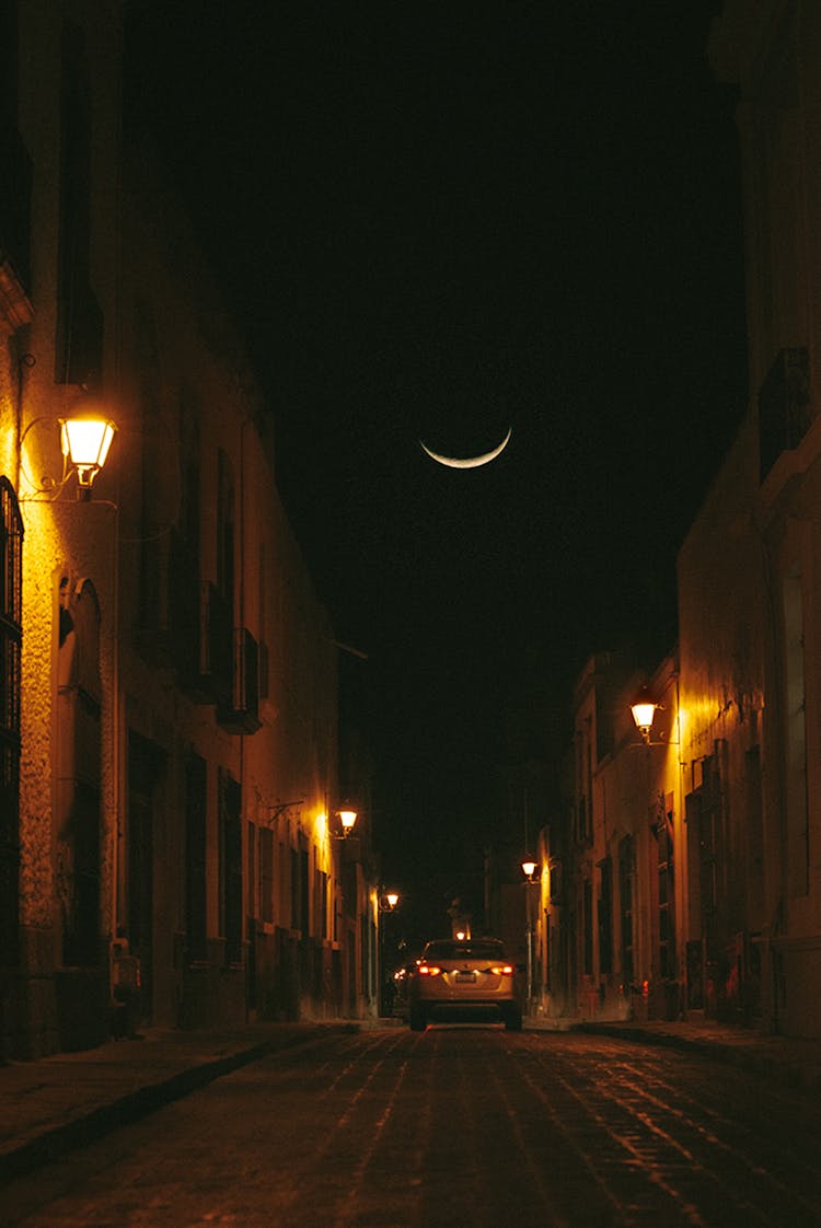 Car On The Street During Nighttime