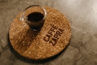 Brown Coffee in Black Ceramic Mug