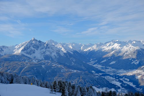 Snow Covered Mountain Range