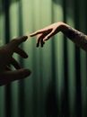 Persons Hand With Black Tattoo