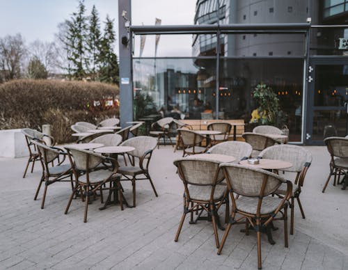 Outdoor Dining on a Paved Floor