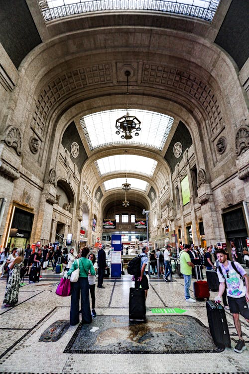 Interior of Milan Central Station in Milan, Italy