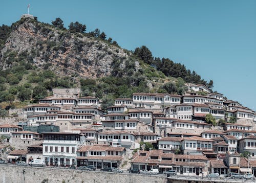 Fotos de stock gratuitas de acantilado, Albania, árboles verdes