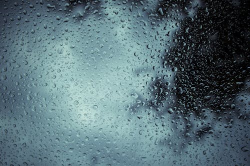 Water Droplets on Glass Window