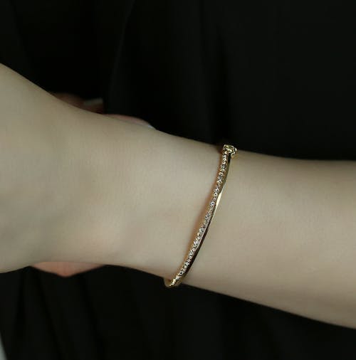 Free A Beautiful Gold Bangle Bracelet  Stock Photo
