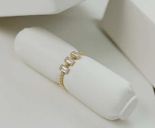 Gold Ring with Diamonds in a Box