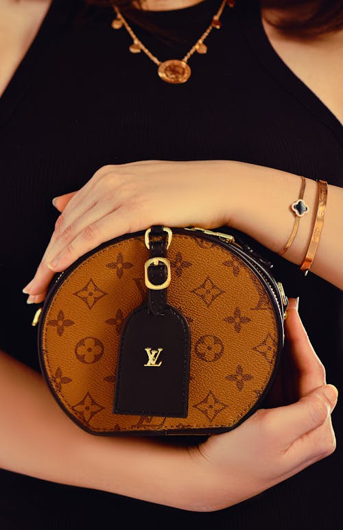 Free Woman Holding a Louis Vuitton Bag Stock Photo