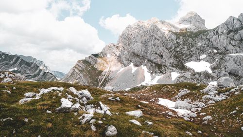 Free Breathtaking view of the rugged mountains in Pošćenski Kraj, Montenegro, during winter. Stock Photo