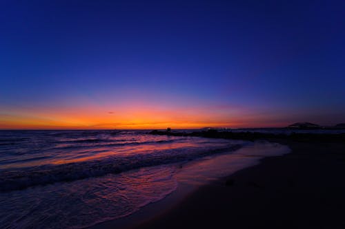 Beach Under Beautiful Sky During Sunset