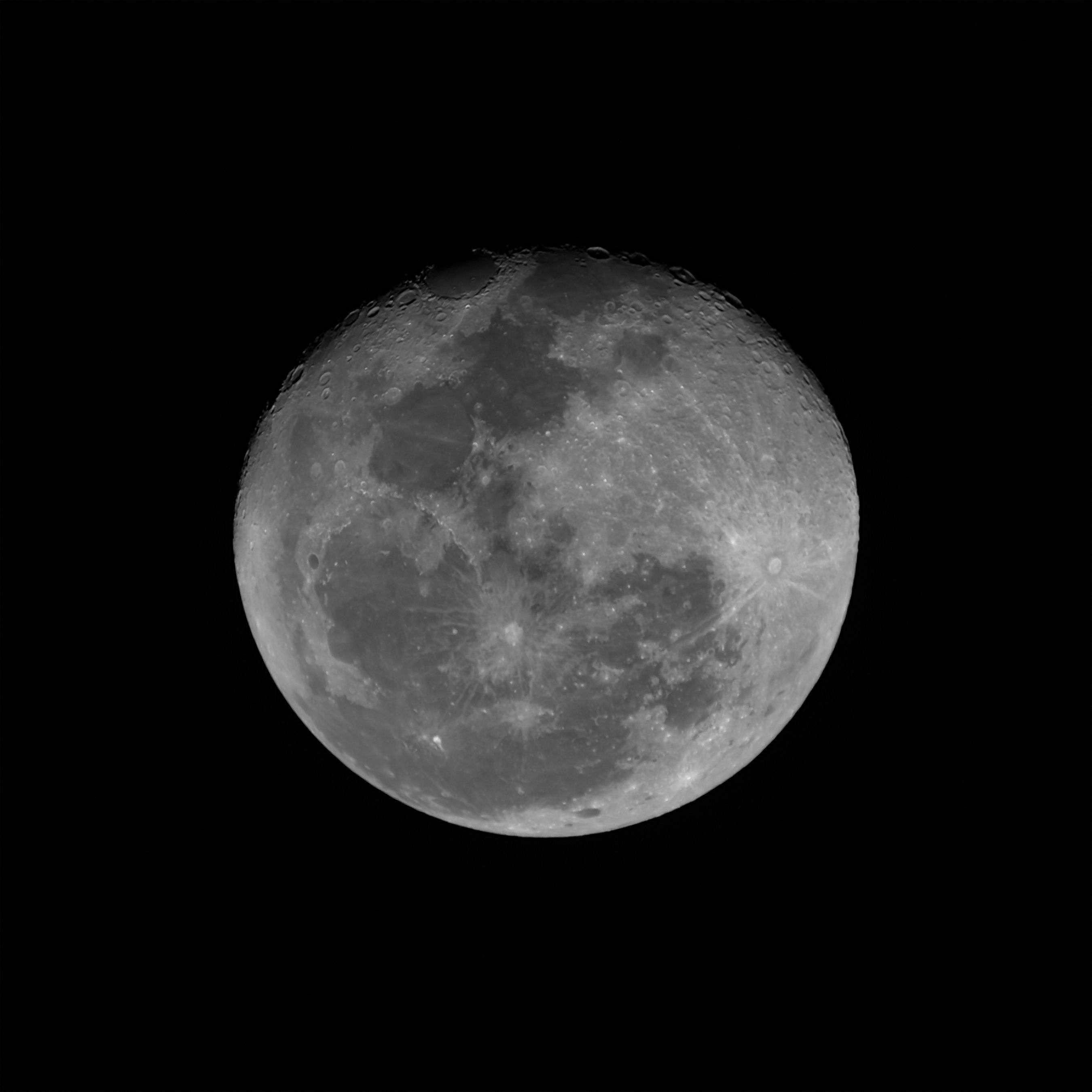Captivating close-up of full moon against a dark night sky in Brazil.
