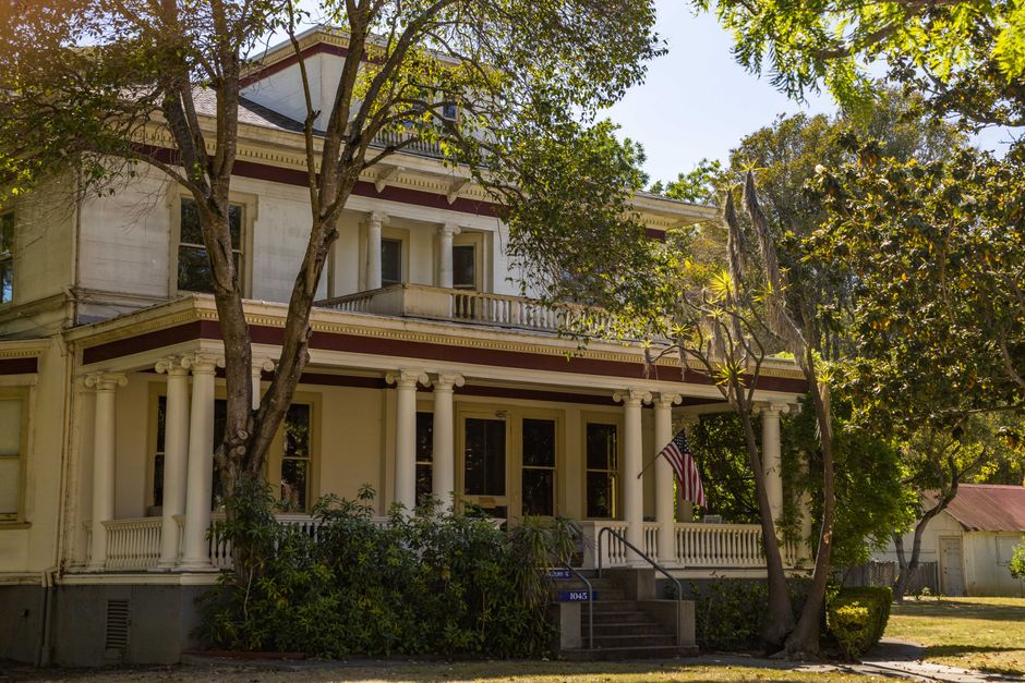 A house with trees providing shade over the roof and windows - how to lower your ac bill during extreme heat A house with trees providing shade over the roof and windows - how to lower your ac bill during extreme heat