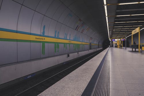 Empty Subway Train Station