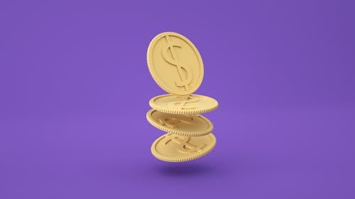 3D Render of Coins 