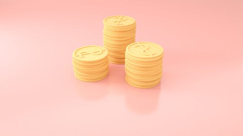 3D Render of Coins