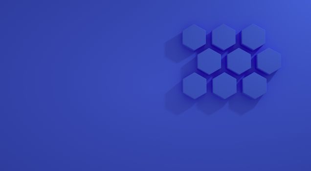 Blue and White Square Illustration