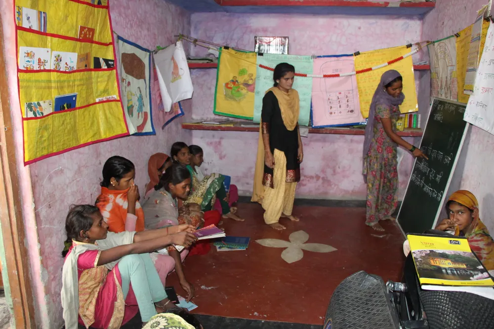 Children learning together in a classroom