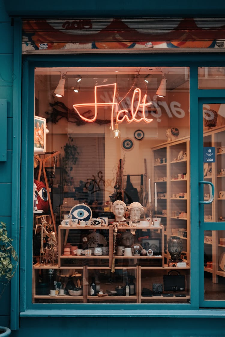 Glass Wall Of A Shop