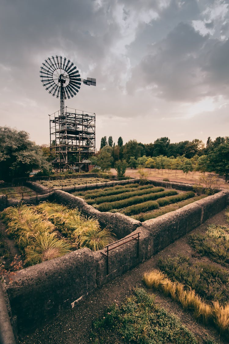 A Windmill In The Landschaftspark Duisborg- Nord Garden