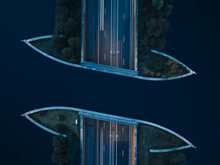 Veluwemeer Aqueduct In The Netherlands 