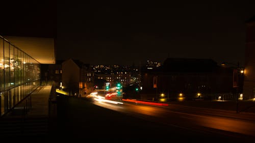 Gratis lagerfoto af aften, lang eksponering, lysspor