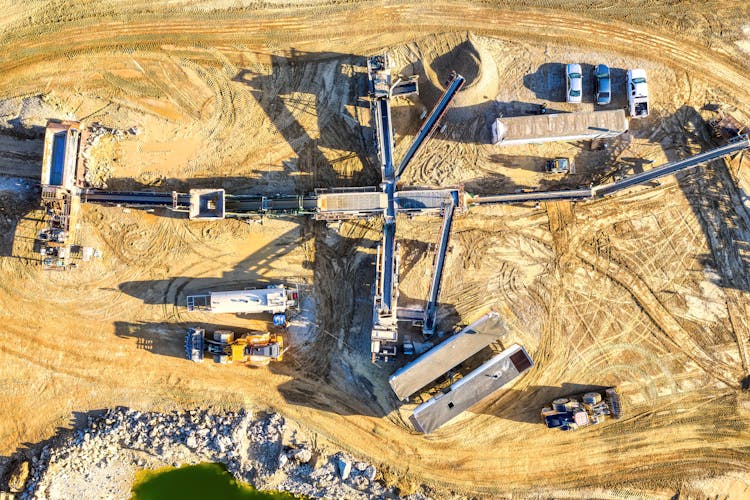 Aerial Footage Of An Industrial Site