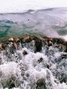 Water Waves Hitting Rocks
