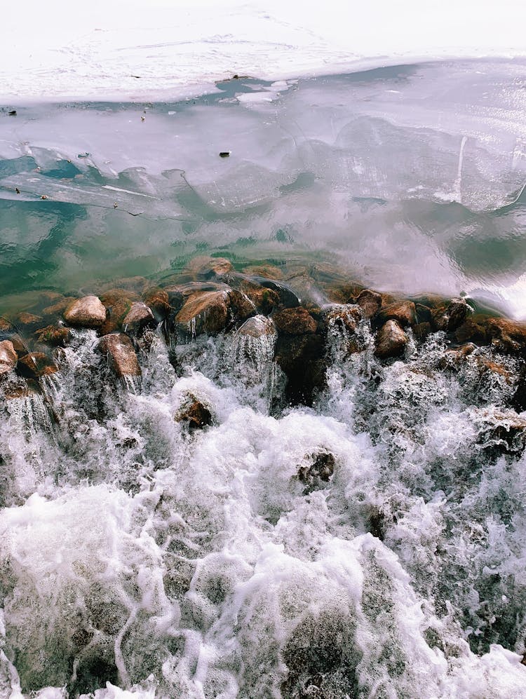 Waves Crushing On Stones