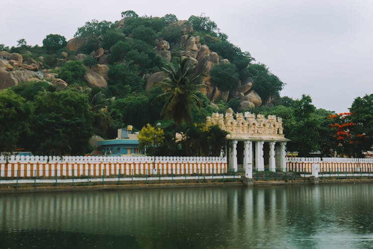 Gate By The Pond In The Town Of Shravanabelagola, India