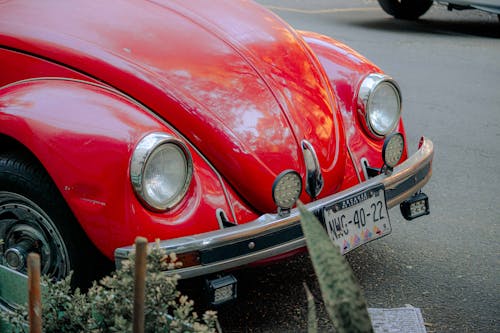 Close Up Shot of a Volkswagen Beetle