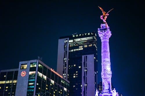 Foto profissional grátis de arquitetura, cair da noite, cidade do méxico