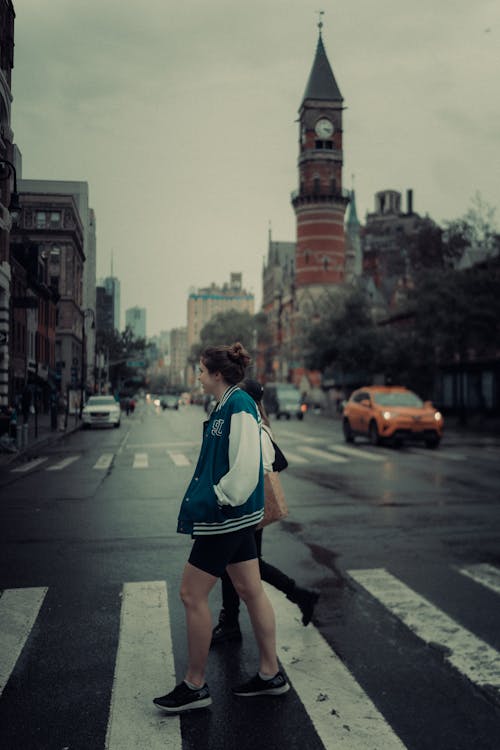 A Woman Crossing the Street