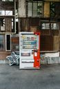 Red and White Vending Machine
