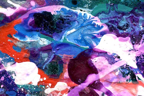 Free Purple Blue and Black Abstract Painting Stock Photo
