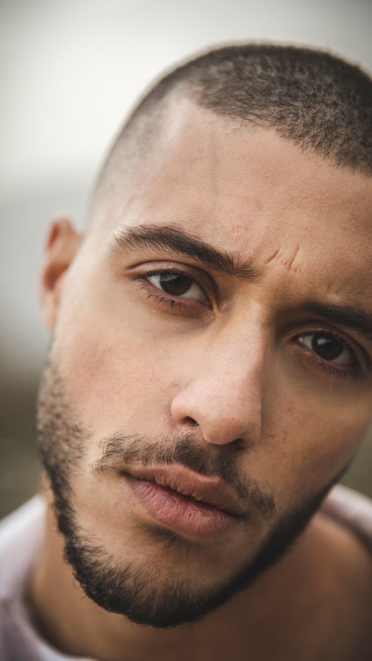 Portrait Of Handsome Man With Stubble