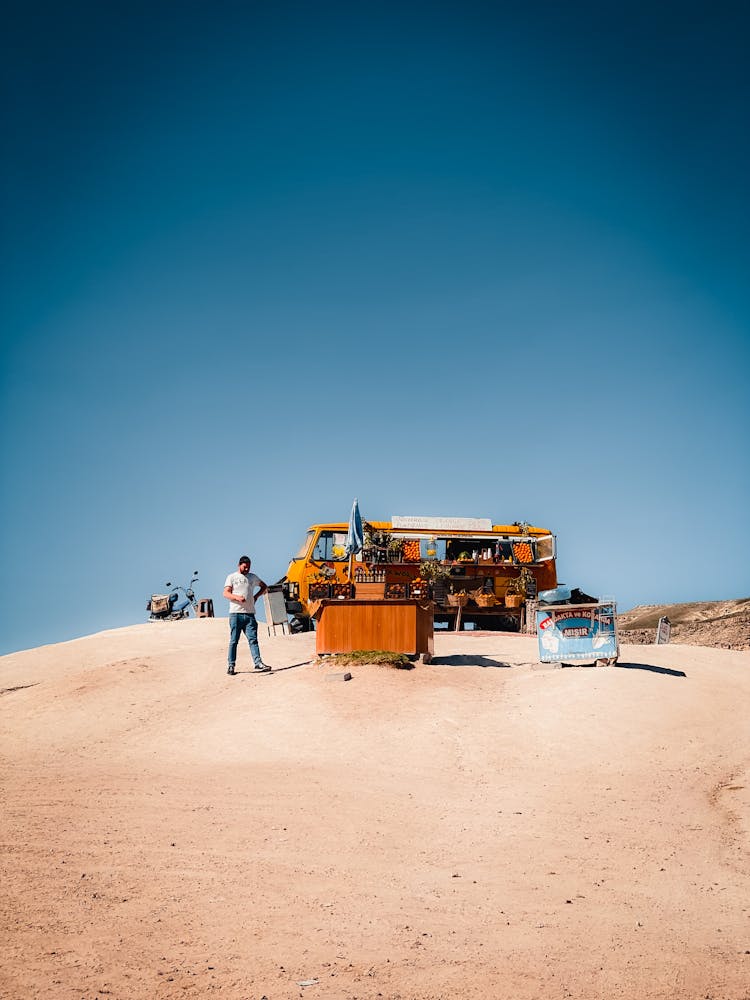 Truck Cafe In A Desert 