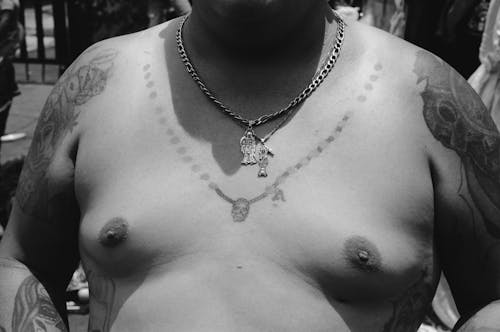 Close-up Photo of a Topless Man's Chest 