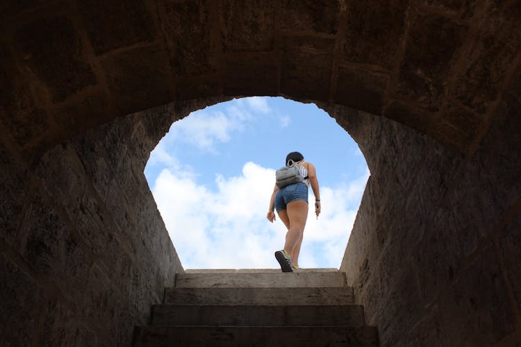 Woman Walking Upstairs 