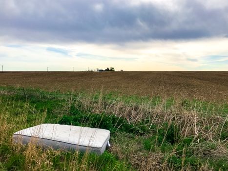 Junk waste disposal of household items at roadside