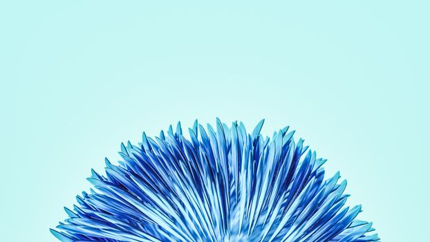 Close-up of an abstract blue flower on a light background, offering artistic flair.