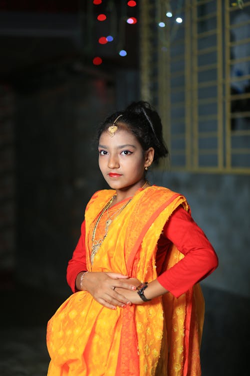 傳統, 傳統服飾, 印度女孩 的 免费素材图片
