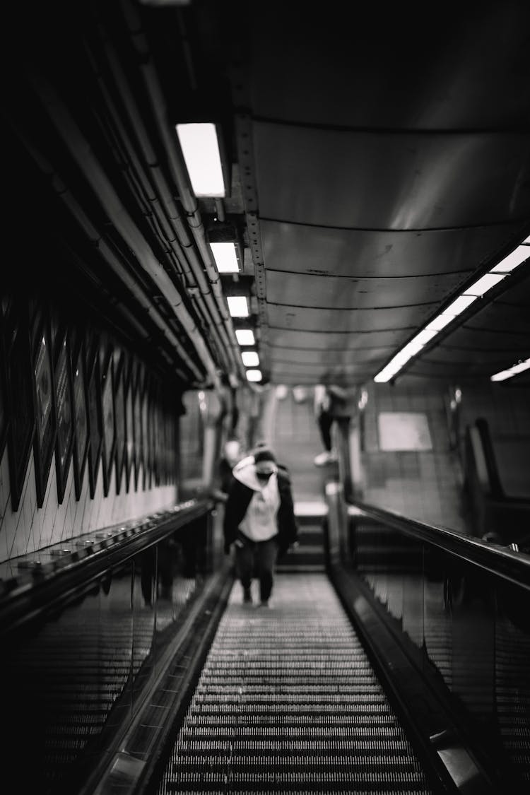 Escalator In Subway