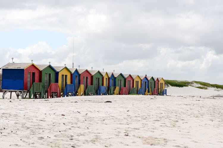 Row Of Colorful Beach Houses